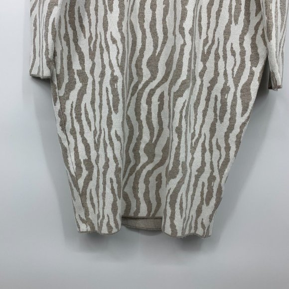 Express Dress Zebra Print Stretch Knit Long Sleeve Bodycon - Picture 6 of 11